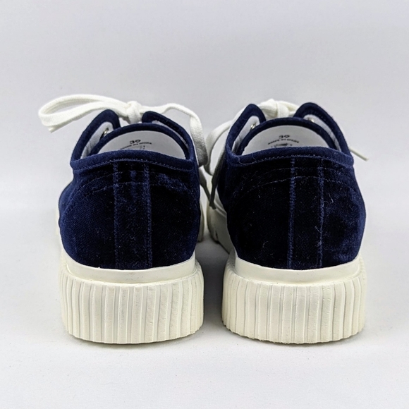 Theory Project Low Top Velvet Platform Sneaker Midnight Blue US 9 EU39 NWOT - Picture 9 of 15